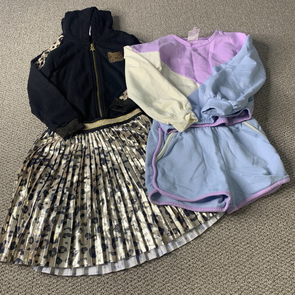 Lot Of Girls 2-Piece Set Size 6 Members Mark Hoodie Sweatshirt Short Skirt